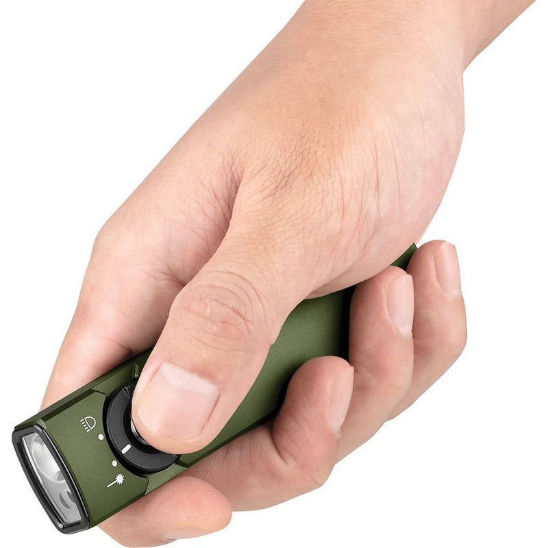 Olight Arkfeld Flat Flashlight OD Green Rechargeable Water And Impact Resistance With Aluminum Construction ARKODGCW -Olight - Survivor Hand Precision Knives & Outdoor Gear Store