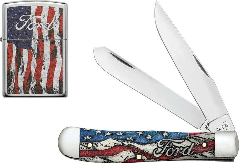 Case XX Ford Trapper Pocket Knife Trusharp Surgical Steel Blades Bone Handle 14331 -Case Cutlery - Survivor Hand Precision Knives & Outdoor Gear Store