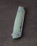 Bestech Knives Slyther Liner Folding Knife 3.63" 14C28N Sandvik Steel Blade Jade G10 Handle G51B1 -Bestech Knives - Survivor Hand Precision Knives & Outdoor Gear Store