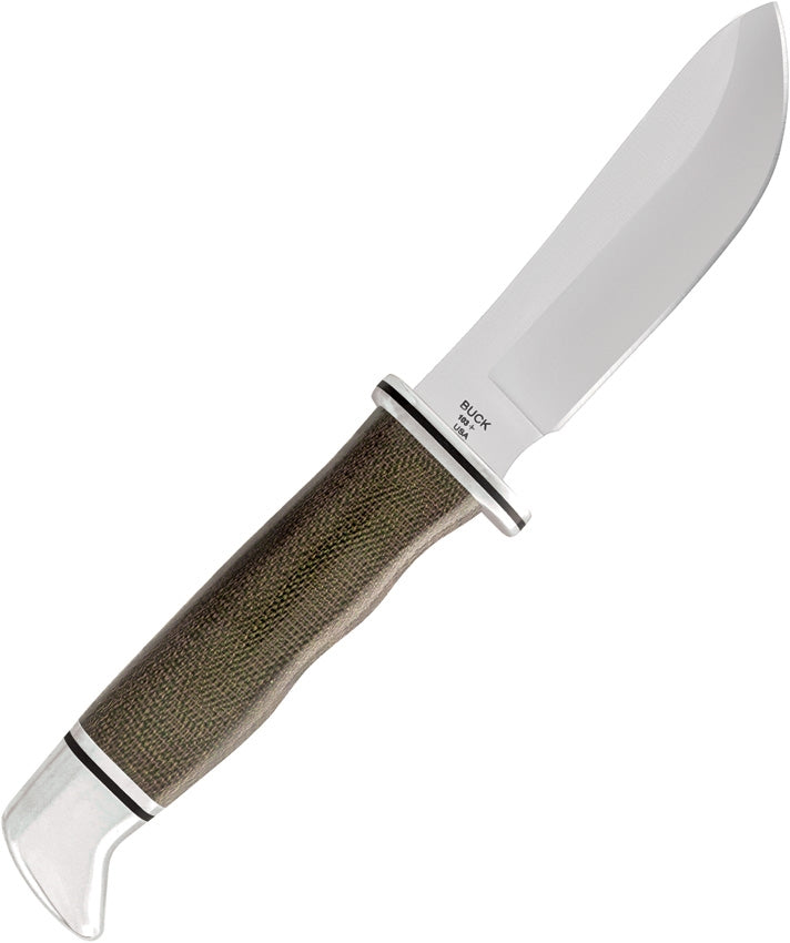 Buck Skinner Pro Fixed Knife 4" S35VN Steel Blade Green Canvas Micarta Handle 103GRS1 -Buck - Survivor Hand Precision Knives & Outdoor Gear Store