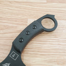 TOPS Tac Fixed Knife 7.13" 1095 Carbon Steel Black Traction Coating Karambit Blade Micarta Handle TAC01 -TOPS - Survivor Hand Precision Knives & Outdoor Gear Store