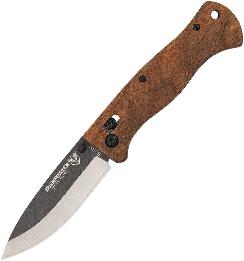 United Cutlery Bushmaster Explorer Folding Knife 3.38" S35VN Steel Blade Wood Handle 3441 -United Cutlery - Survivor Hand Precision Knives & Outdoor Gear Store