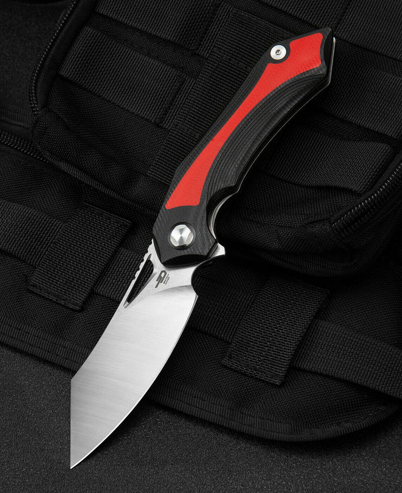 Bestech Knives Kasta Linerlock Folding Knife 3.5" 154CM Steel Blade Black And Red G10 Handle KG45C -Bestech Knives - Survivor Hand Precision Knives & Outdoor Gear Store