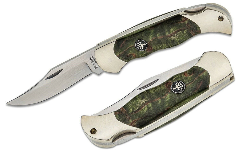 Boker Boy Scout Lockback Folding Knife 2.25" N690 Steel Blade Curly Birch Wood Handle 118118 -Boker - Survivor Hand Precision Knives & Outdoor Gear Store