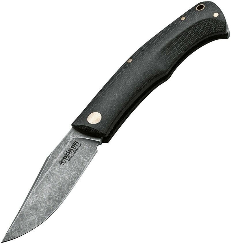 Boker Boxer EDC Folding Knife 3" Bohler M390 Steel Blade Black Micarta Handle 111129 -Boker - Survivor Hand Precision Knives & Outdoor Gear Store