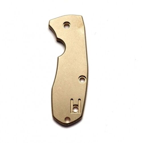 Flytanium Fits Spyderco Techno 2 Handle Scales Stonewash Finish Brass Construction 659 -Flytanium - Survivor Hand Precision Knives & Outdoor Gear Store