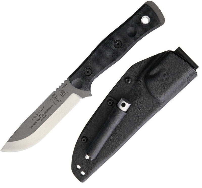 TOPS Fieldcraft BOB Hunter Fixed Knife 4.75" 154CM Steel Drop Point Blade Black G10 Handle BROS154BLK10 -TOPS - Survivor Hand Precision Knives & Outdoor Gear Store