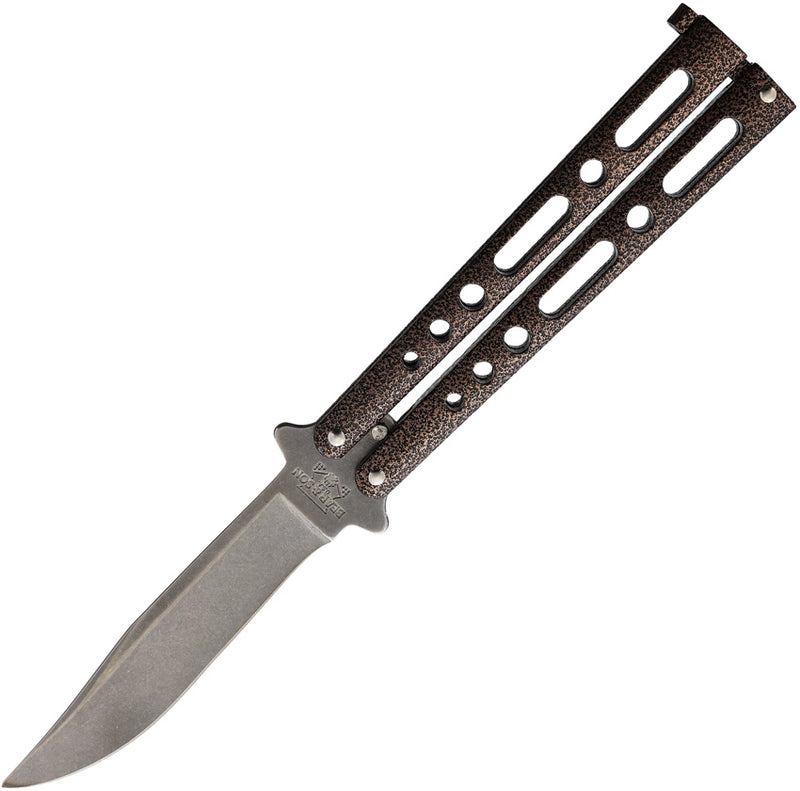 Bear & Son Butterfly Folding Knife 4" Stainless Steel Blade Copper Vein Zinc Handle 117CVW -Bear & Son - Survivor Hand Precision Knives & Outdoor Gear Store