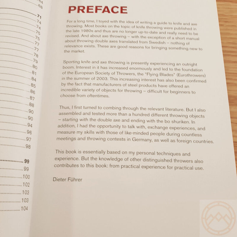 Guide to Knife/Axe Throwing Hardback Book Distances Targets Devices History 447 -Books - Survivor Hand Precision Knives & Outdoor Gear Store