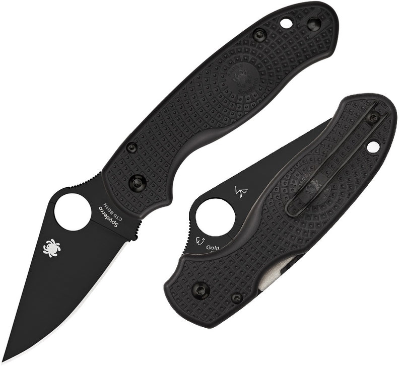 Spyderco Para 3 Folding Knife 3" Black Finish CTS-BD1 Steel Blade Black FRN Handle C223PBBK -Spyderco - Survivor Hand Precision Knives & Outdoor Gear Store