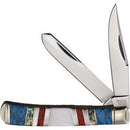 Rough Ryder Trapper Pocket Knife Stainless Steel Blades Turquoise/MOP/Abalone Handle 2419 -Rough Ryder - Survivor Hand Precision Knives & Outdoor Gear Store