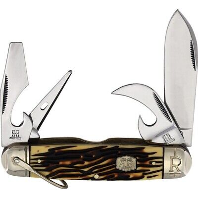 Rough Ryder Scout Pocket Knife Stainless Steel Blades Imitation Stag Handle 2371 -Rough Ryder - Survivor Hand Precision Knives & Outdoor Gear Store