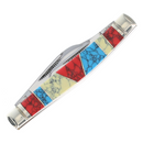 Rough Ryder Small Stockman Pocket Knife Stainless Steel Blades Turquoise/Stone Handle 2408 -Rough Ryder - Survivor Hand Precision Knives & Outdoor Gear Store