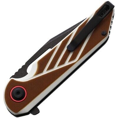 Rough Ryder Linerlock A/O Folding Knife 3" Part Serrated Stainles Steel Blade Brown/White G10 Handle 2535 -Rough Ryder - Survivor Hand Precision Knives & Outdoor Gear Store