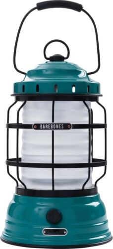 Barebones Living Forest Lantern Teal 6" x 9.5" x 6" Warm Ambient LED Light Stamped Steel/Plastic/Rubber Construction RE161 -Barebones Living - Survivor Hand Precision Knives & Outdoor Gear Store