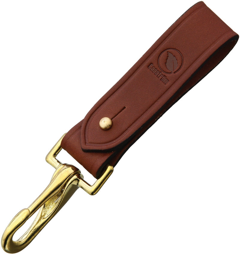 Casstrom Quick Release Belt Loop w/Hook Brass Clasp Brown Leather Construction I11525 -Casstrom - Survivor Hand Precision Knives & Outdoor Gear Store