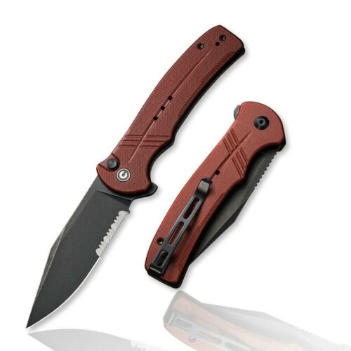 Civivi Cogent Folding Knife 3.5" 14C28N Sandvik Steel Blade Burgundy G10 Handle C20038E2 -Civivi - Survivor Hand Precision Knives & Outdoor Gear Store