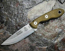 TOPS Scandi Trekker Fixed Knife 3.625" 1095HC Steel Blade Green Canvas Micarta Handle STREK35 -TOPS - Survivor Hand Precision Knives & Outdoor Gear Store