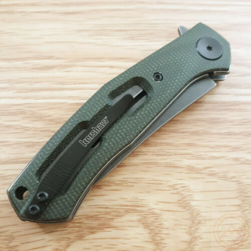 Kershaw Concierge Folding Knife 3.25" D2 Tool Steel Blade OD Green Micarta Handle 4020MCG -Kershaw - Survivor Hand Precision Knives & Outdoor Gear Store