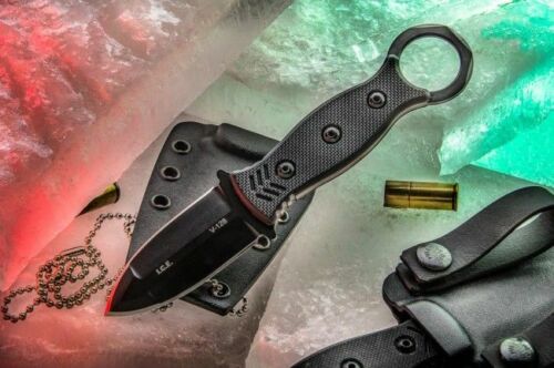 TOPS ICE Fixed Knife 3" Carbon Steel Full Tang Dagger Blade Black G10 Handle ICED01 -TOPS - Survivor Hand Precision Knives & Outdoor Gear Store