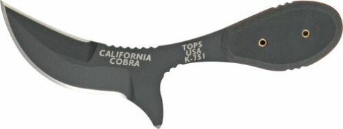 TOPS California Cobra Fixed Knife 2.5" 1095HC Steel Full Tang Blade Black G10 Handle CALCO01 -TOPS - Survivor Hand Precision Knives & Outdoor Gear Store
