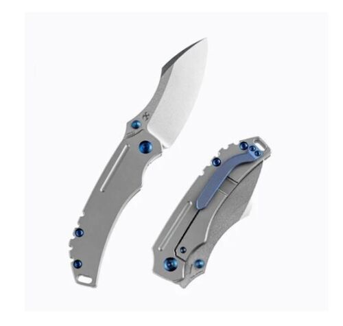 Kansept Knives Pelican EDC Folding Knife 3" S35VN Steel Blade Gray Titanium Handle 1018L3 -Kansept Knives - Survivor Hand Precision Knives & Outdoor Gear Store