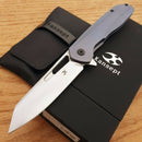 Kansept Knives Shard Folding Knife 3.5" S35VN Steel Blade Blue Titanium Handle 1006A8 -Kansept Knives - Survivor Hand Precision Knives & Outdoor Gear Store