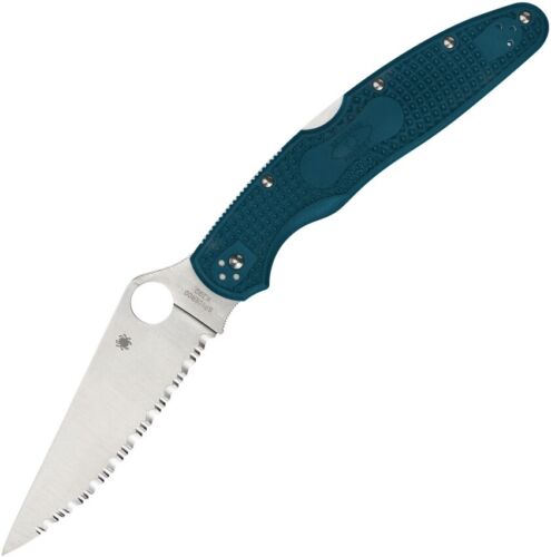 Spyderco Police 4 Folding Knife 4.38" K390 Tool Steel Blade Blue FRN Handle C07FS4K390 -Spyderco - Survivor Hand Precision Knives & Outdoor Gear Store