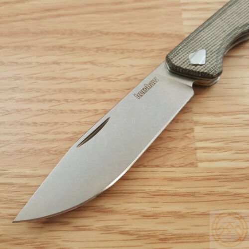 Kershaw Federalist Folding Knife 3.25" CPM-154 Steel Blade Green Canvas Micarta 4320 -Kershaw - Survivor Hand Precision Knives & Outdoor Gear Store