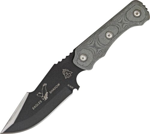 TOPS Eagles Shadow Fixed Knife 4.375" 1095HC Steel Full Blade Black Micarta Handle ESH01 -TOPS - Survivor Hand Precision Knives & Outdoor Gear Store