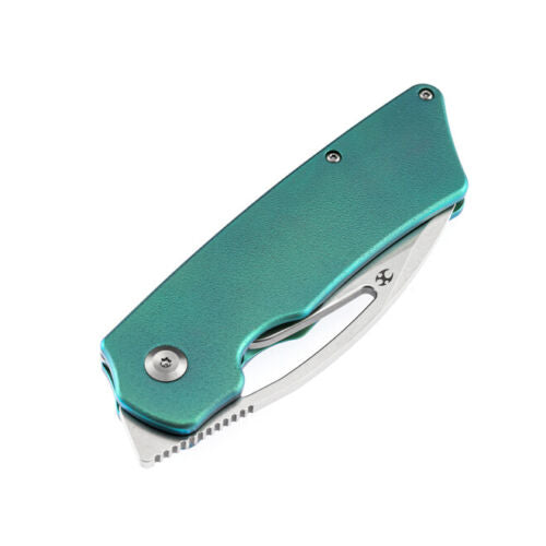 Kansept Knives Goblin XL Folding Knife 3.5" CPM S35VN Steel Blade Green Titanium 1016A4 -Kansept Knives - Survivor Hand Precision Knives & Outdoor Gear Store