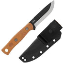 TOPS Fieldcraft Fixed Knife 3.75" 1095HC Steel Full Tang Blade Tan Micarta Handle MBROS01 -TOPS - Survivor Hand Precision Knives & Outdoor Gear Store