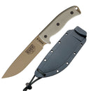 ESEE Model 6 Tactical Dark Earth Fixed Knife 5.75" Powder Coated 1095HC Steel Drop Point Blade Linen Micarta Handle 6PDE -ESEE - Survivor Hand Precision Knives & Outdoor Gear Store