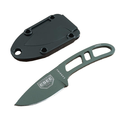 ESEE Candiru Kit Fixed Knife 2" OD Coated 1095HC Steel Drop Point Blade One Piece Skeletonized Construction CANODKIT -ESEE - Survivor Hand Precision Knives & Outdoor Gear Store