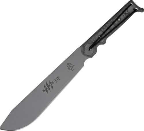 TOPS Fixed Machete 10.25" 1095HC Steel Full Blade Black Linen Micarta Handle MAC170 -TOPS - Survivor Hand Precision Knives & Outdoor Gear Store