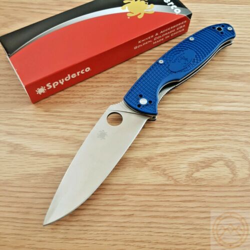 Spyderco Resilience Folding Knife 4.25" CPM S35VN Steel Blade Blue FRN Handle 142PBL -Spyderco - Survivor Hand Precision Knives & Outdoor Gear Store