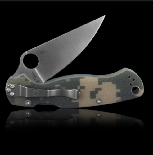 Spyderco Para Military2 Pocket Knife 3.5" CPM S30V Steel Blade Camo G10 Handle 81GPCMO2 -Spyderco - Survivor Hand Precision Knives & Outdoor Gear Store