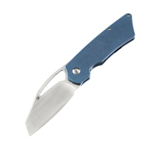 Kansept Knives Goblin XL Folding Knife 3.5" CPM S35VN Steel Blade Blue Titanium Handle 1016A5 -Kansept Knives - Survivor Hand Precision Knives & Outdoor Gear Store