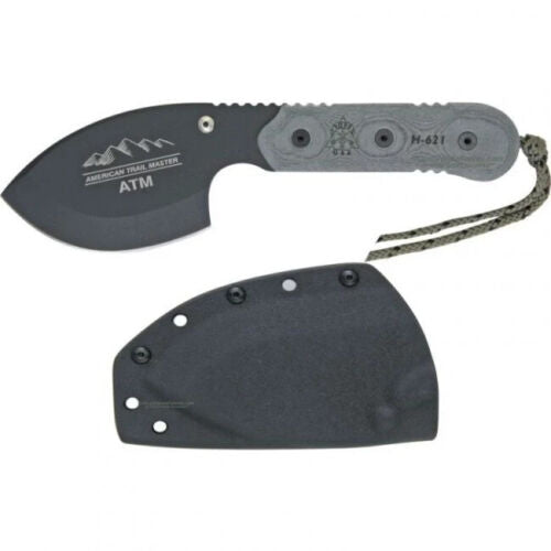 TOPS American Trail Master Fixed Knife 4" 1095 High Carbon Steel Blade Black Micarta Handle ATM01 -TOPS - Survivor Hand Precision Knives & Outdoor Gear Store