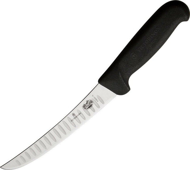 Victorinox Curved Kitchen Knife 6" Stainless Steel Blade Black Fibrox Handle 5652315 -Victorinox - Survivor Hand Precision Knives & Outdoor Gear Store