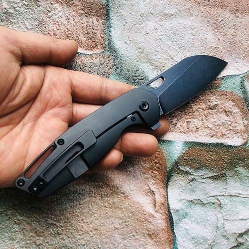 Kansept Knives Model 6 Folding Knife 3.25" Bohler M390 Steel Blade Black Titanium Handle 1022A3 -Kansept Knives - Survivor Hand Precision Knives & Outdoor Gear Store