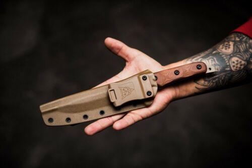 TOPS Missile Strike Fixed Knife 6" 1095HC Steel Full Blade Brown Canvas Micarta Handle MS01 -TOPS - Survivor Hand Precision Knives & Outdoor Gear Store