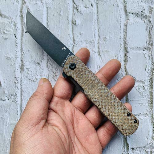 Kansept Knives Foosa Linerlock Folding Knife 3'' 154CM Steel Blade Brown Micarta Handle 2020T2 -Kansept Knives - Survivor Hand Precision Knives & Outdoor Gear Store