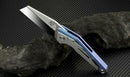 Artisan Cutlery Ravine Frame Folding Knife 3" Bohler M390 Steel Blade Blue/Gray Titanium Handle 1819GBUM -Artisan Cutlery - Survivor Hand Precision Knives & Outdoor Gear Store