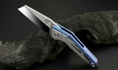 Artisan Cutlery Ravine Frame Folding Knife 3" Bohler M390 Steel Blade Blue/Gray Titanium Handle 1819GBUM -Artisan Cutlery - Survivor Hand Precision Knives & Outdoor Gear Store