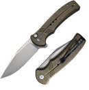 Civivi Cogent Folding Knife 3.47" 14C28N Sandvik Steel Blade Green Micarta Handle C20038D3 -Civivi - Survivor Hand Precision Knives & Outdoor Gear Store