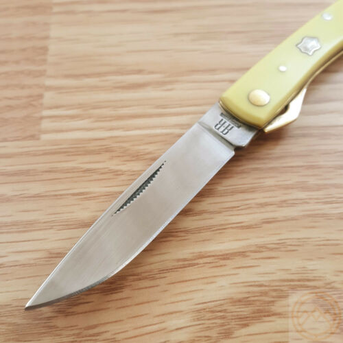 Rough Ryder Folding Knife 440 Steel Blade Yellow Smooth Synthetic Handle R818 -Rough Ryder - Survivor Hand Precision Knives & Outdoor Gear Store