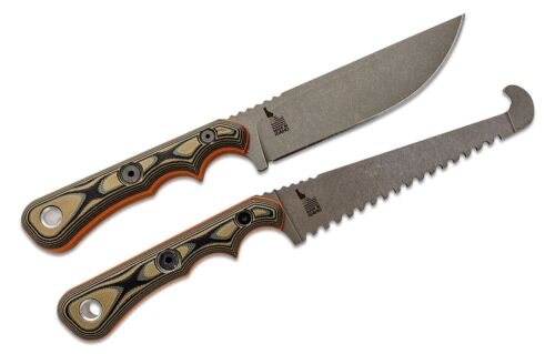 TOPS Muley Combo Kydex Fixed Knife 154CM Steel Full Blades Tan / Black G10 Handles MCMB02 -TOPS - Survivor Hand Precision Knives & Outdoor Gear Store