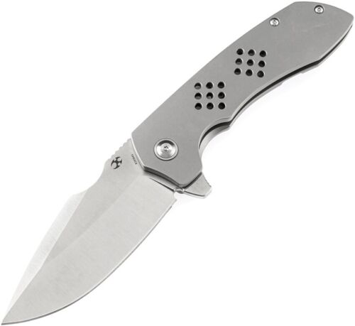 Kansept Knives Entity Folding Knife 3.5" CPM S35VN Steel Blade Gray Titanium Handle 1036A1 -Kansept Knives - Survivor Hand Precision Knives & Outdoor Gear Store