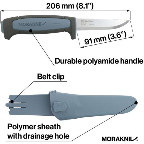 Mora Basic 511 Fixed Knife 3.5" Carbon Steel Blade Polypropylene Handle 02638 -Mora - Survivor Hand Precision Knives & Outdoor Gear Store